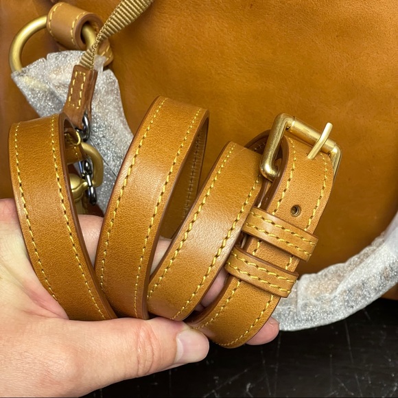 Dooney & Bourke Small Florentine Leather Satchel - Natural - Picture 5 of 9